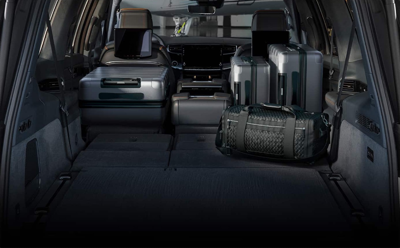 Jeep Grand Wagoneer premium cabin with spacious luggage space